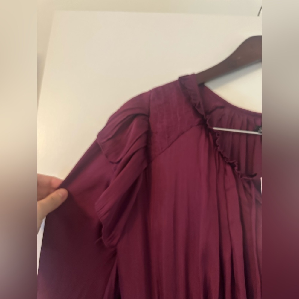 NWT Anna Khan & Sowears Plum Ruffle Maxi Dress Size Small - Picture 8 of 11